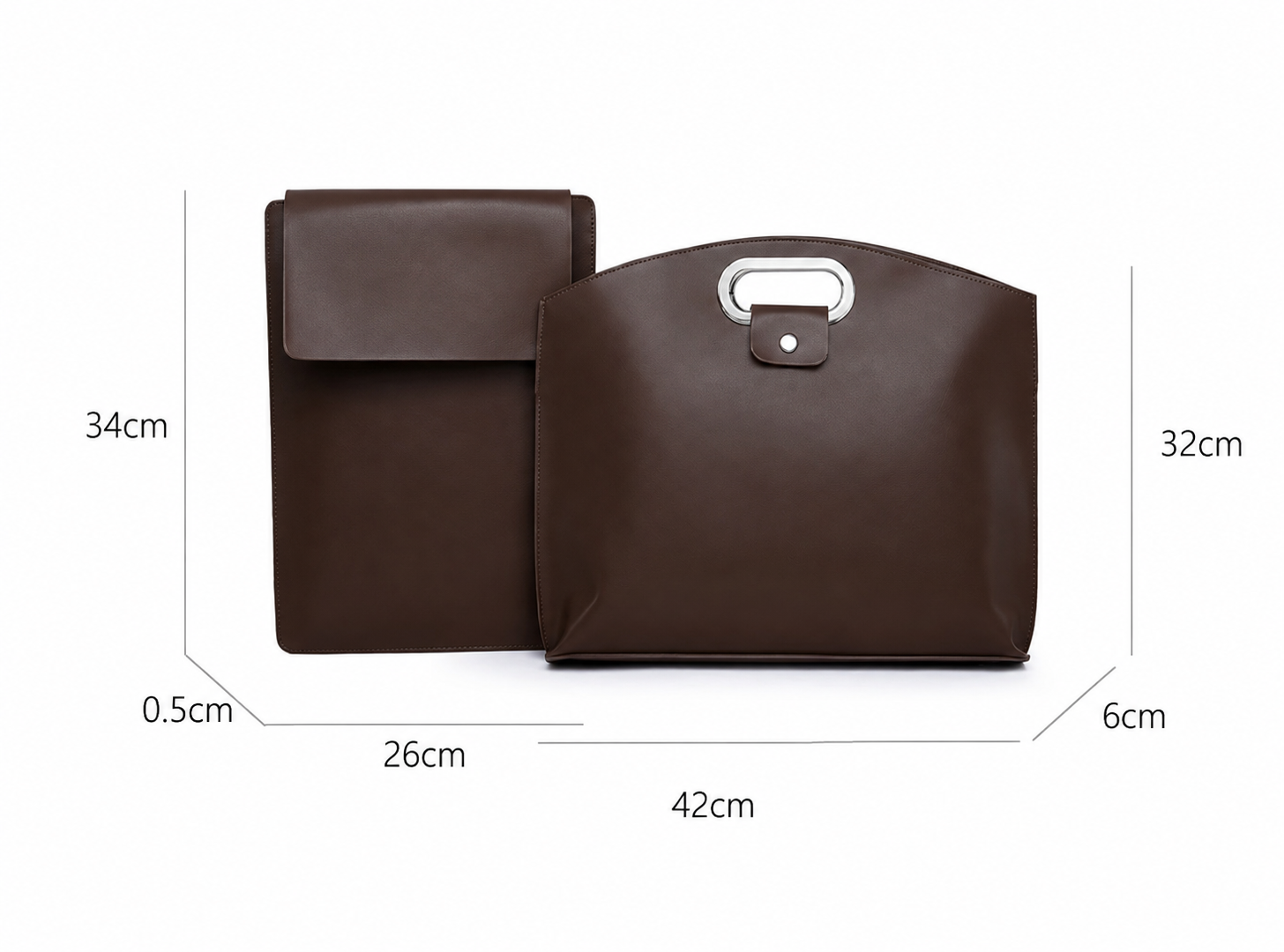 Deniz Laptop Bag - Brun