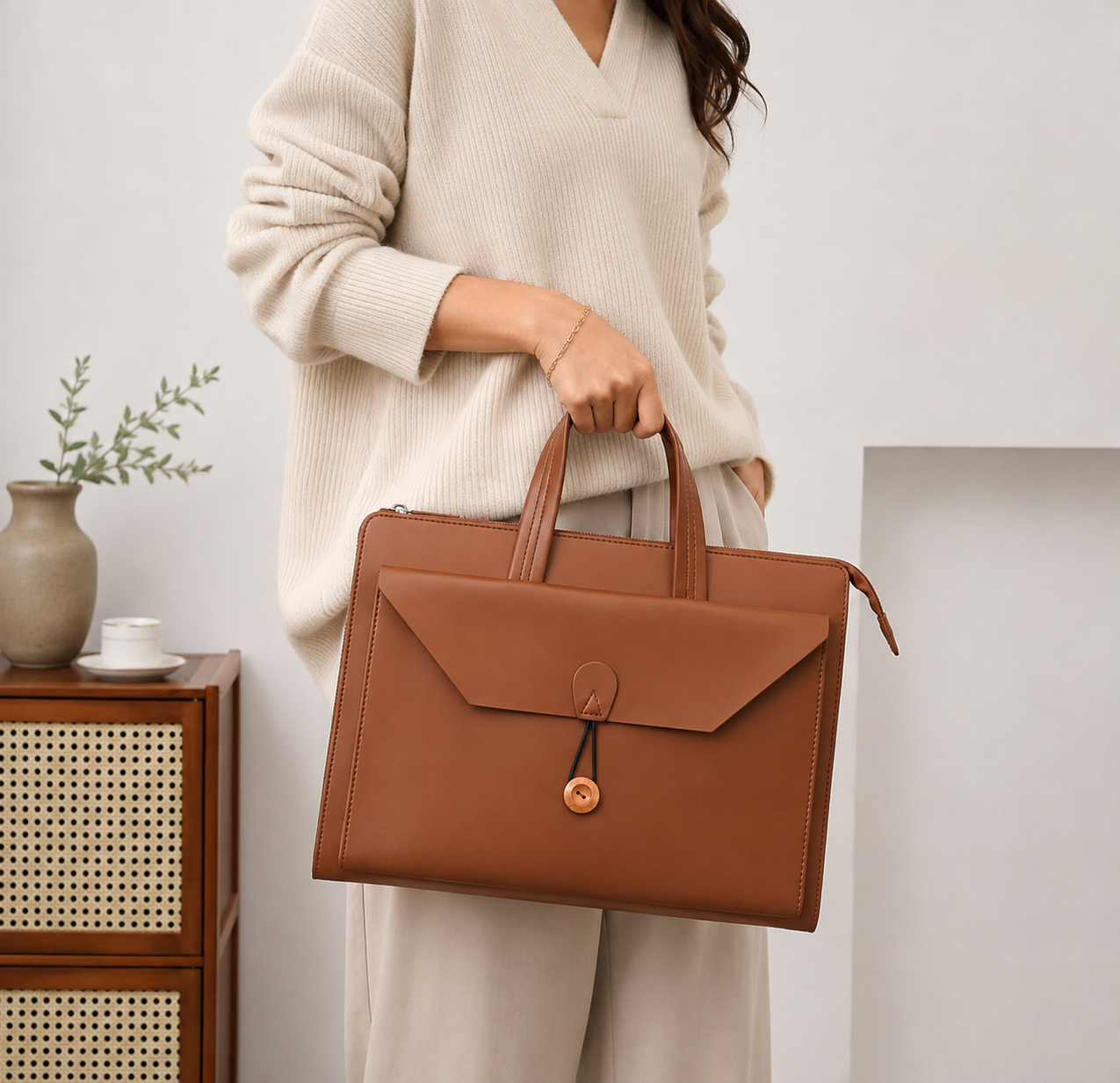 Emir Laptop Bag - Brun