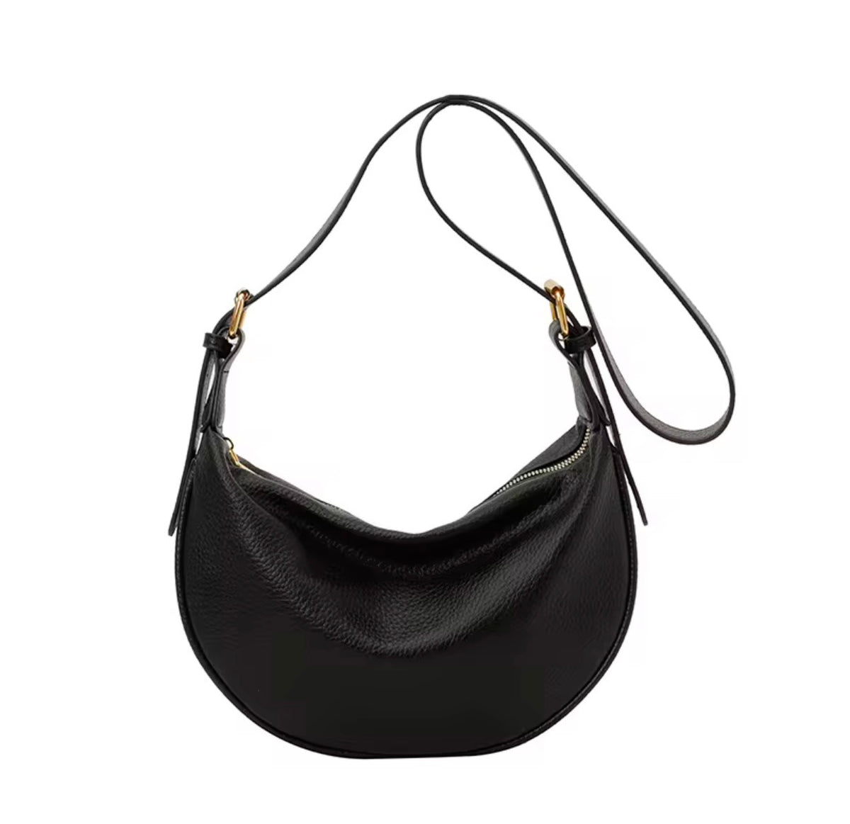 Kayra svart axelväska med justerbar rem – svart crossbody-väska
